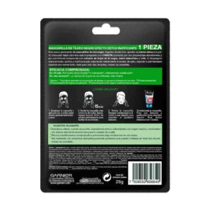Garnier Mascarilla Tela Para Rostro Pure Carbon P.grasa - Imagen 2