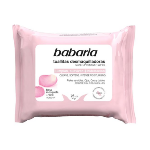 Babaria Toallitas Desmaquilladoras x 25 Rosa Mosqueta - Imagen 1