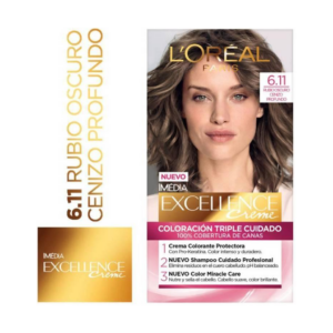 Excellence Tinte Kit 06.11 Rubio Oscuro Ceniza Profundo - Imagen 1