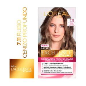 Excellence Tinte Kit 07.11 Rubio Ceniza Profundo - Imagen 1
