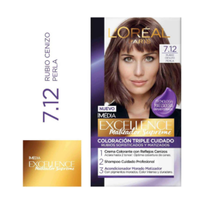 Excellence Tinte Kit 07.12 Rubio Cenizo Perla - Imagen 1