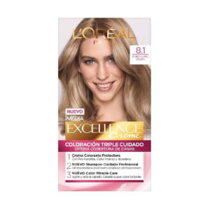 Excellence Tinte Kit 08.1 Rubio Claro Ceniciento - Imagen 1