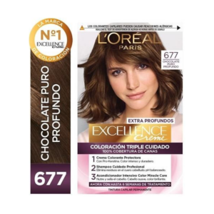 Excellence Tinte Kit 677   Chocolate Profundo - Imagen 1