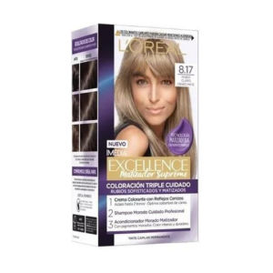 Excellence Tinte Kit 8.17 Rubio Claro Cenizo Mate - Imagen 1