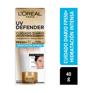 Loreal Bloqueador Uv Defender Fps50 40 g Hidratacion Intensa - Imagen 1