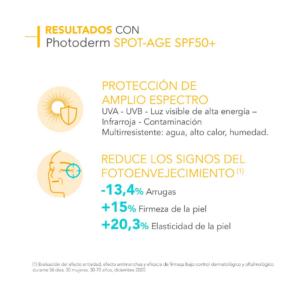Bioderma Photoderm Bloqueador Facial Crema Spf 50 x 40 ml Spot-age Antimanchas - Imagen 3