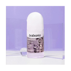 Babaria Desodorante Roll On x 50 ml Vidrio Cotton - Imagen 2