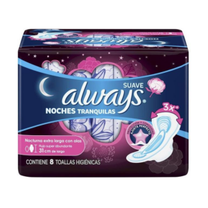 Always Toallas x 08 Noches Tranquilas Suave Tela C/alas - Imagen 1