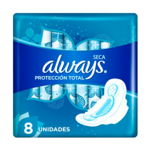 Always Toallas x 08 Seca Protec - Azul (f. Abundante) - Imagen 1