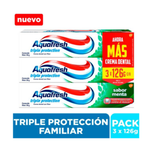 Aquafresh Oferta Tripack x 126 Grs Triple Proteccion - Imagen 1