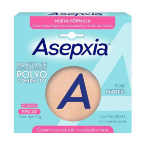 Asepxia Bb Polvo Compacto 8 En 1 Fps 20 Marfil Mate - Imagen 1