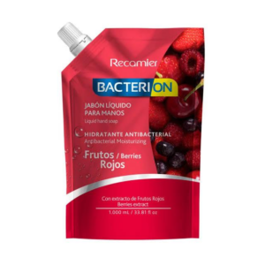 Bacterion Jabon Liquido 1000 ml Doypack Frutos Rojos - Imagen 1