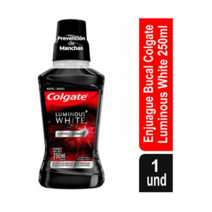 Colgate Enjuague Bucal x 250 ml Carbon Luminous White - Imagen 1