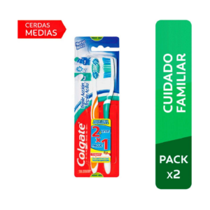 Colgate Oferta Cepillo Triple Accion x 02 Und Medio - Imagen 1