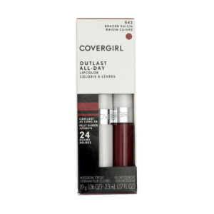 Cover Girl Labial Liq Outlast 24 H + Balsamo 542 Brazen Raisin - Imagen 1
