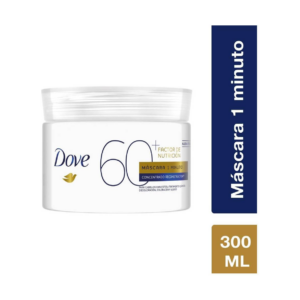 Dove Mascara Capilar Pote x 300 g 1min +60 Reconstruc - Imagen 1