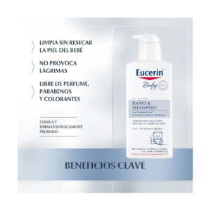 Eucerin Baby Baño Y Shampoo x 400 ml Piel Sensible - Imagen 2