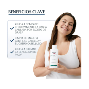 Eucerin Shampoo Gel Anticaspa x 250 ml Graso - Imagen 3