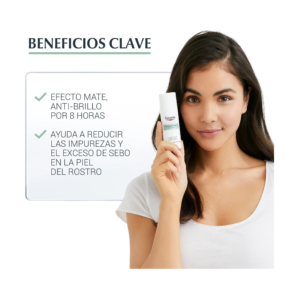 Eucerin Crema Fluido Facial x 050 ml Dermo Pure Matificante - Imagen 3