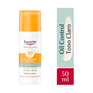 Eucerin Bloqueador Facial Gel Con Color Fps 50 x 50 ml Toque Seco Tono Claro - Imagen 1