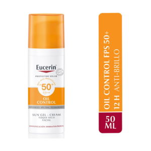 Eucerin Bloqueador Facial Gel Fps 50 x 50 ml Oil Control Toque Seco - Imagen 1