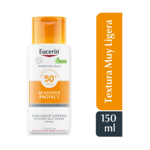 Eucerin Bloqueador Locion Fps 50 x 150 ml Sensitive Protect Text Ligera - Imagen 1