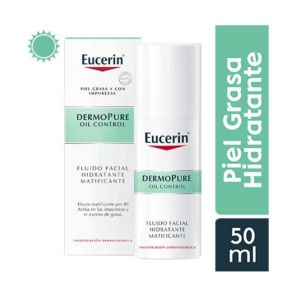 Eucerin Crema Fluido Facial x 050 ml Dermo Pure Matificante - Imagen 1