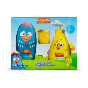 Gallina Pintadita Estuche Shampoo 300/jabon Liq 300/esponja - Imagen 1