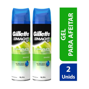 Gillette Mach3 Oferta Gel De Afeitar Mellizos x 200 ml Sensitive - Imagen 1