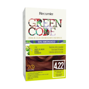 Green Code Tinte Kit S/amoniaco 4.22 Castaño Oscuro Violeta Intenso - Imagen 1