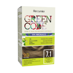 Green Code Tinte Kit S/amoniaco 7.1 Rubio Mediano Cenizo - Imagen 1