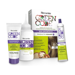 Green Code Tinte Kit S/amoniaco 8.0 Rubio Claro Natural - Imagen 1