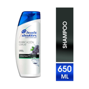 H & S Shampoo x 650 ml Purific Capilar Carbon Act - Imagen 1
