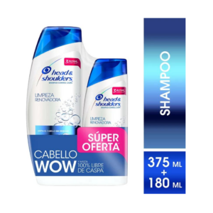 H & S Oferta Shampoo 375/shampoo 180 ml Limp Renovadora - Imagen 1