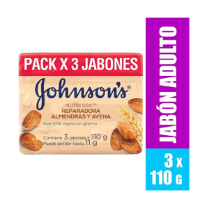 Johnsons Oferta Jabon Adulto 110 g Tripack Avena Y Almendra - Imagen 1