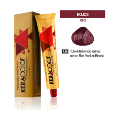 Alara Color Combos Keracolor Tinte Rubio Medio Rojo Intenso 7.66 - Alara
