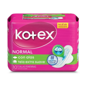 Kotex Toallas x 10 Tela Normal Con Insta Centro - Imagen 1
