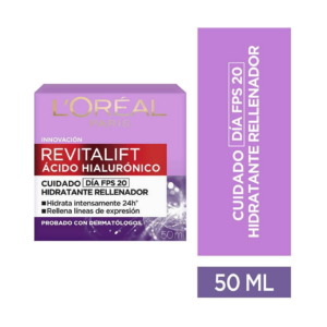 Loreal Crema Revitalift x 050 ml Acido Hialuronico Dia Fps 20 - Imagen 1