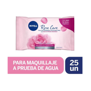 Nivea Care Toallitas Desmaquilladoras 25 Und. Rose Care - Imagen 1