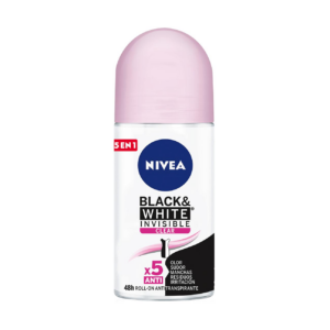 Nivea Desodorante Roll On Invisible Bco & Negro Mujer - Imagen 1