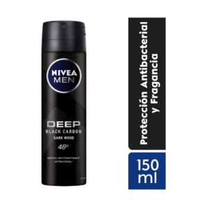 Nivea Desodorante Spray x 150 ml For Men Deep Black Carbon Dark Wood - Imagen 1