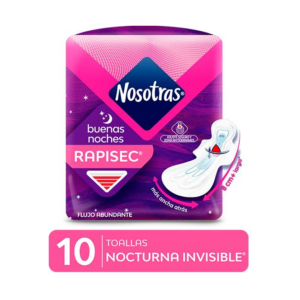 Nosotras Toallas Buenas Noches Invisible Rapisec x 10 - Imagen 1
