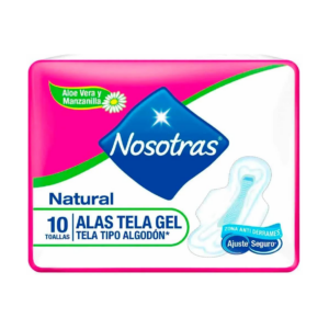 Nosotras Toallas x 010 Alas Tela Gel - Imagen 1