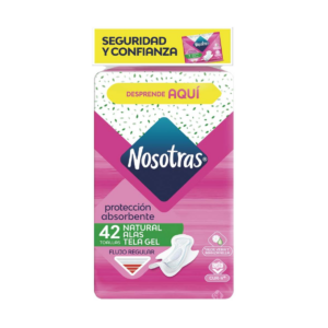 Nosotras Toallas x 042 Alas Tela Gel Natural - Imagen 1