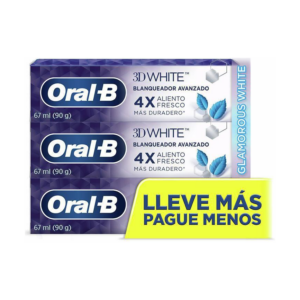 Oral B 3d White Oferta Dentifrico Tripack x 67 ml Glamorous - Imagen 1