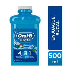 Oral B Enjuague x 500 ml Complete Azul Menta 4 En 1 - Imagen 1
