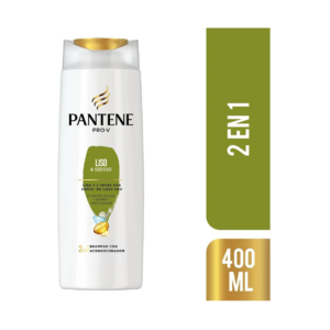Pantene Shampoo 2-1 x 400 ml Liso/sedoso - Imagen 1