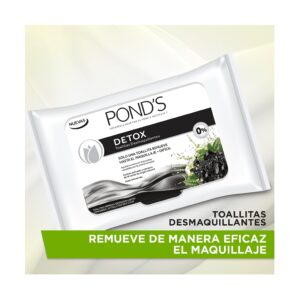 Ponds Toallitas Desmaquillantes x 25 Detox Carbon - Imagen 2