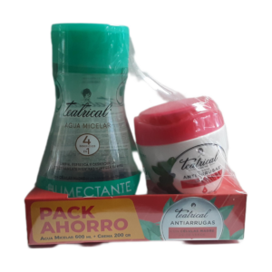 Teatrical Oferta Agua Micelar 600 ml Humectante (verde)/ Crema Antiarrugas 200 g - Imagen 1