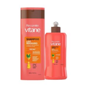 Vitane Oferta Shampoo 400 Ml/crema De Peinar 300 g Liso Brasilero - Imagen 1